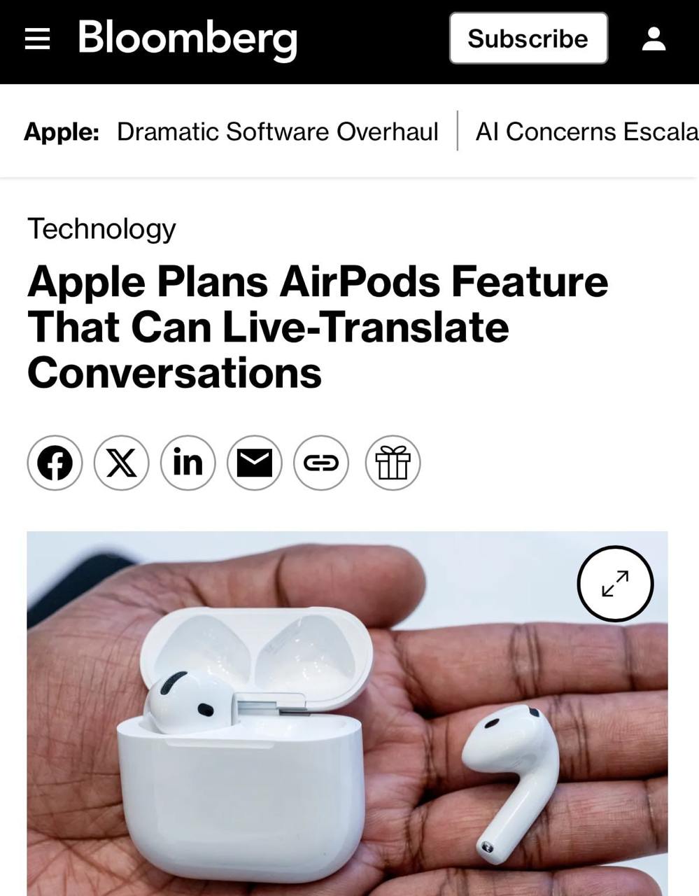 Изображение к новости: 😛AirPods станут вашим личным синхронным переводчи…