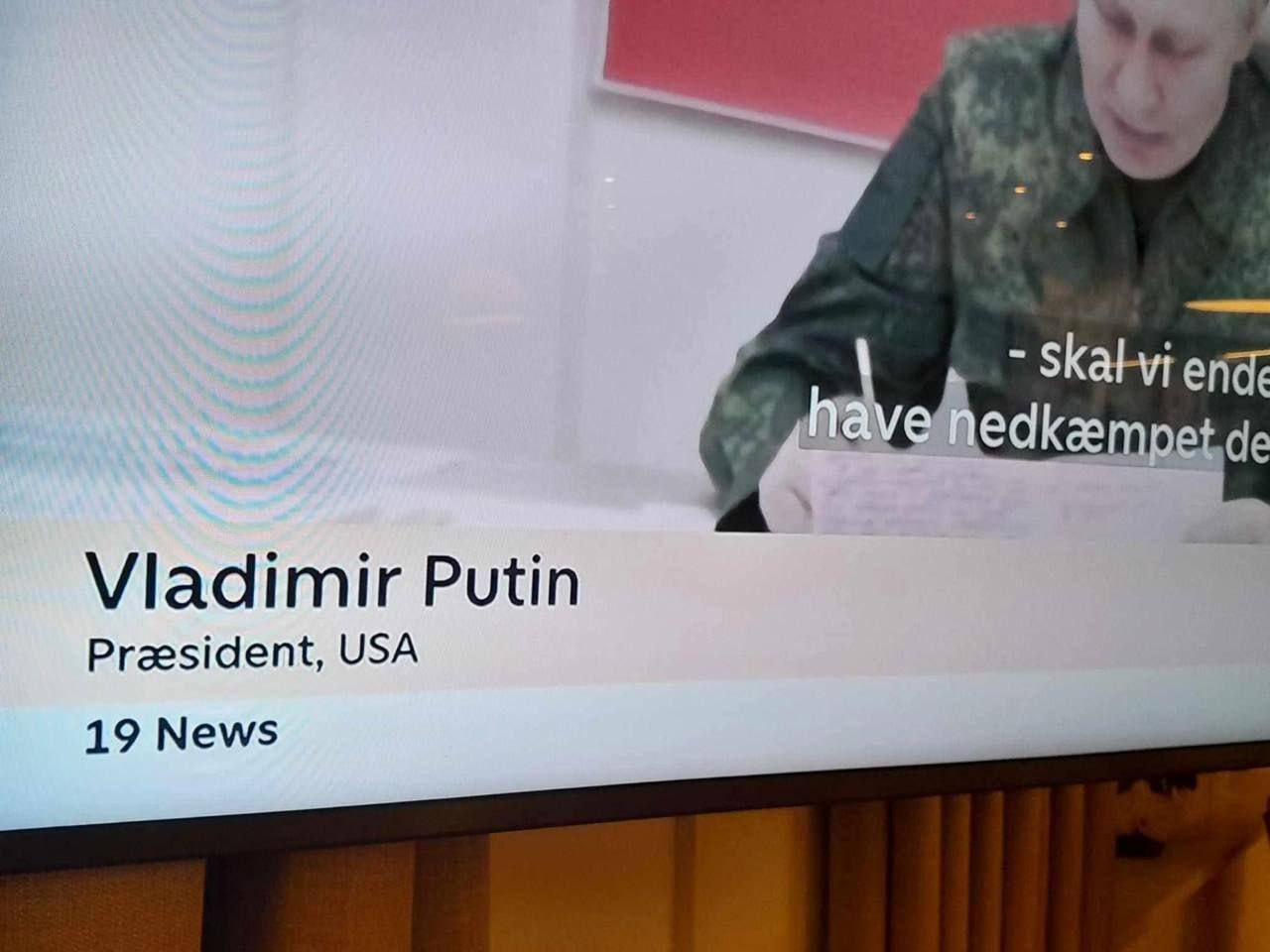 Изображение к новости: Владимир Путин — президент США.

Журналисты датск…