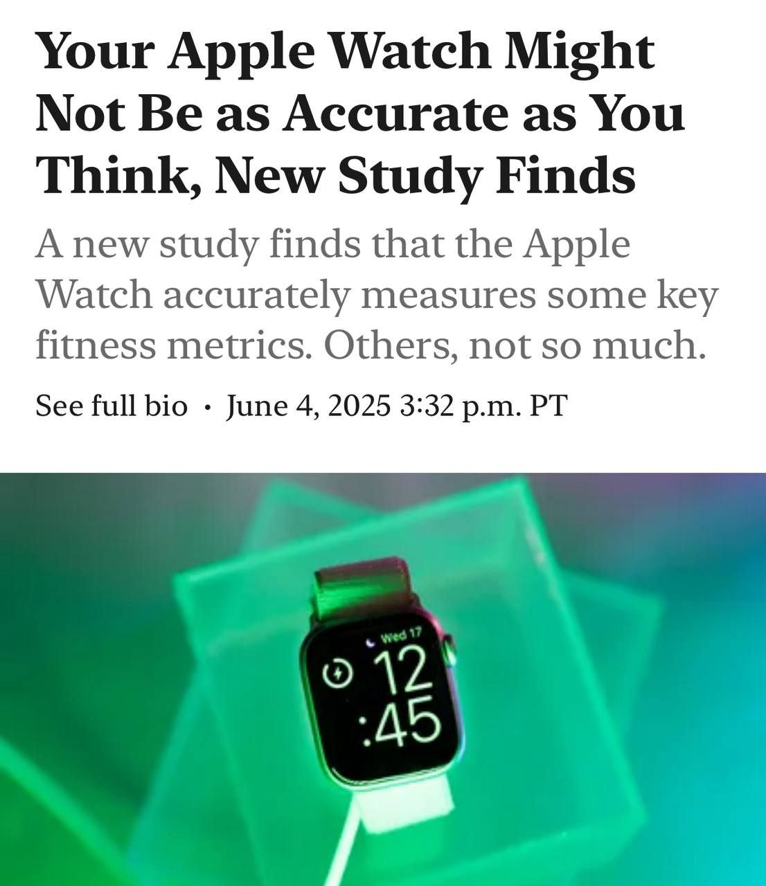 Изображение к новости: Apple Watch врут пользователям о потраченных кало…