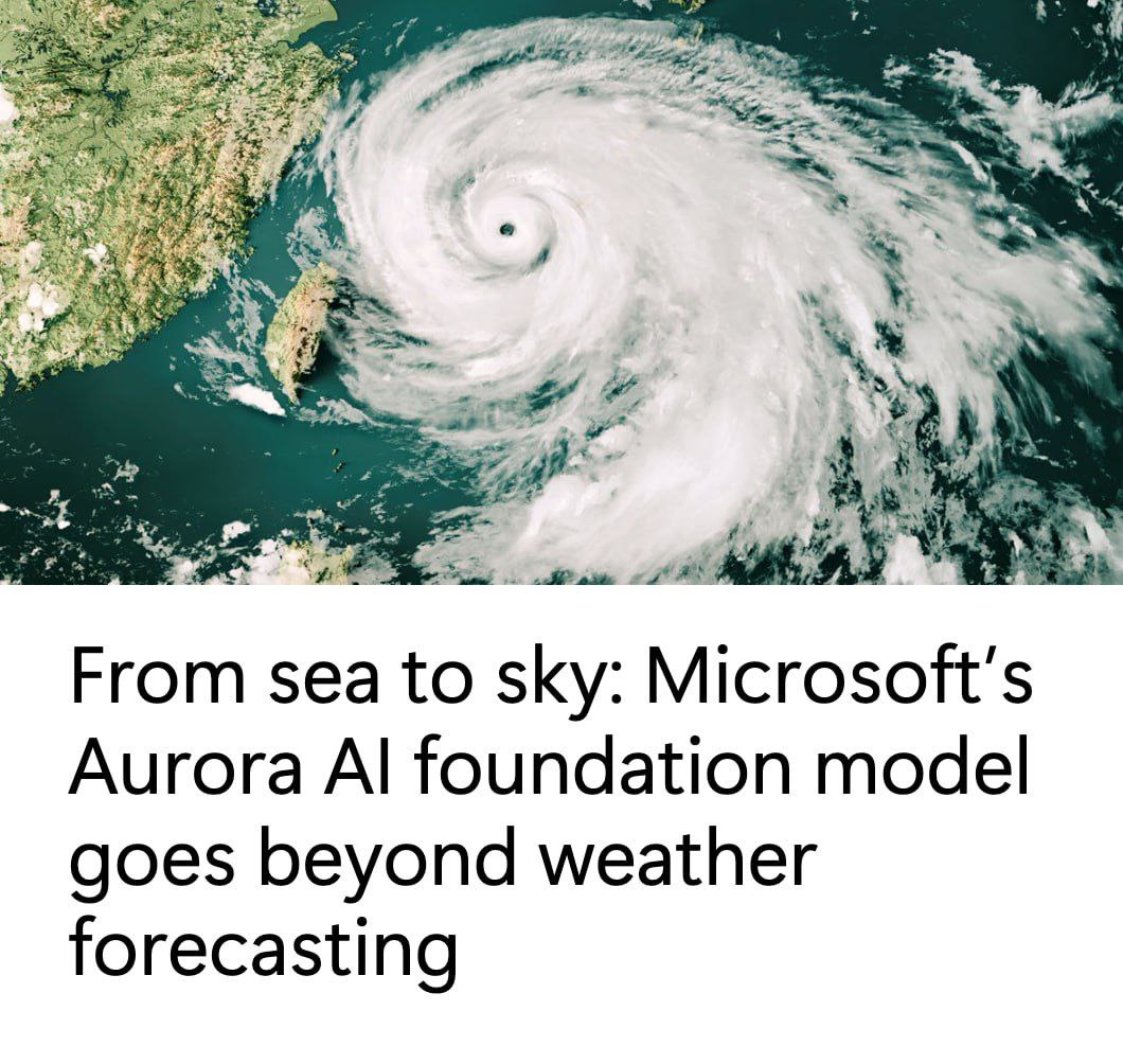 Изображение к новости: Microsoft выпустили ИИ-синоптика Aurora. Модель о…