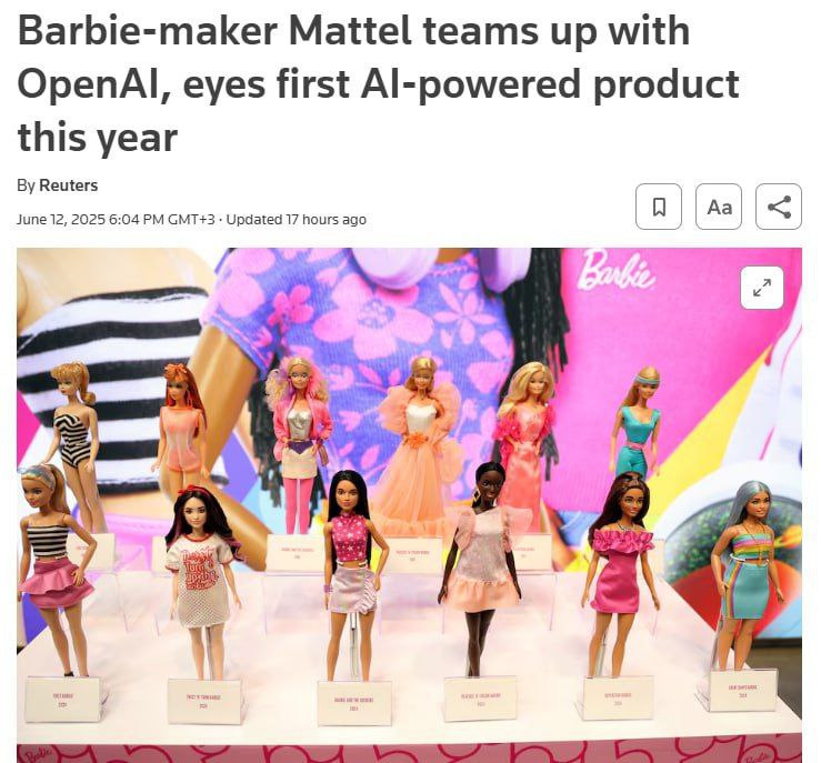 Изображение к новости: 👗 Мужики, внимание! Куклы Barbie оснастят искусст…