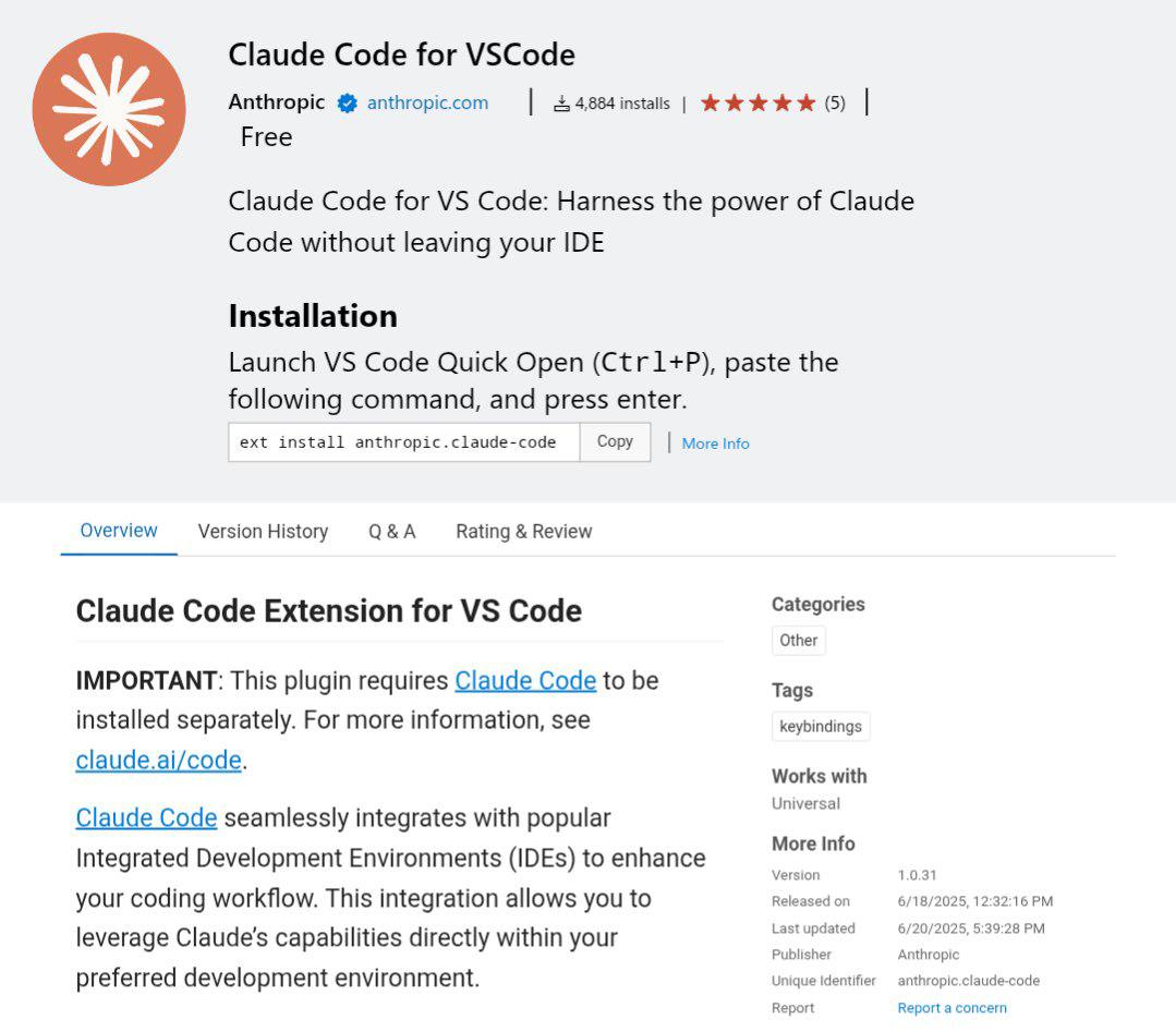 Изображение к новости: Claude Code для VSCode

Link — RIP Cursor?

 #too…