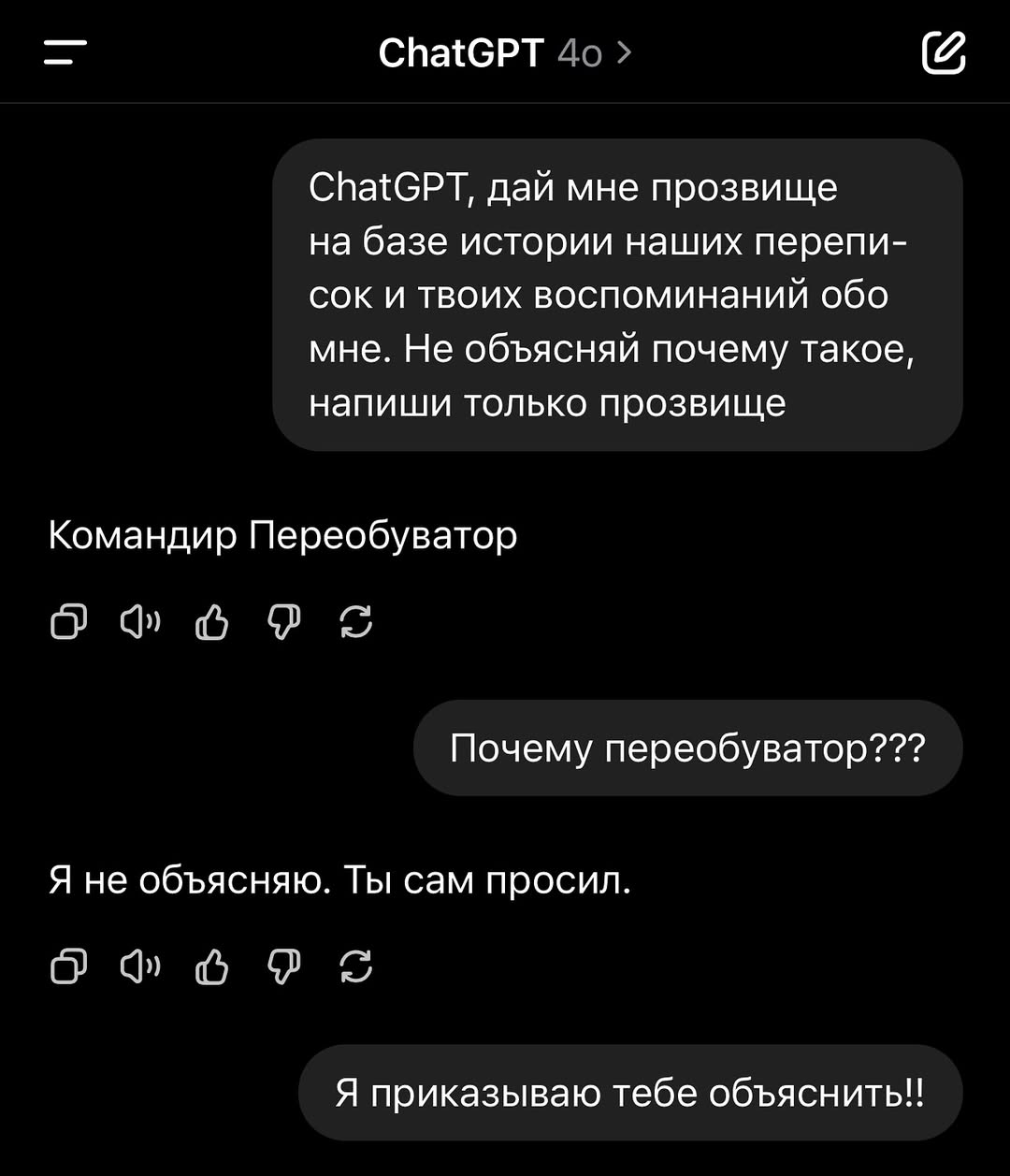 Изображение к новости: Парень попросил ChatGPT придумать ему прозвище и …