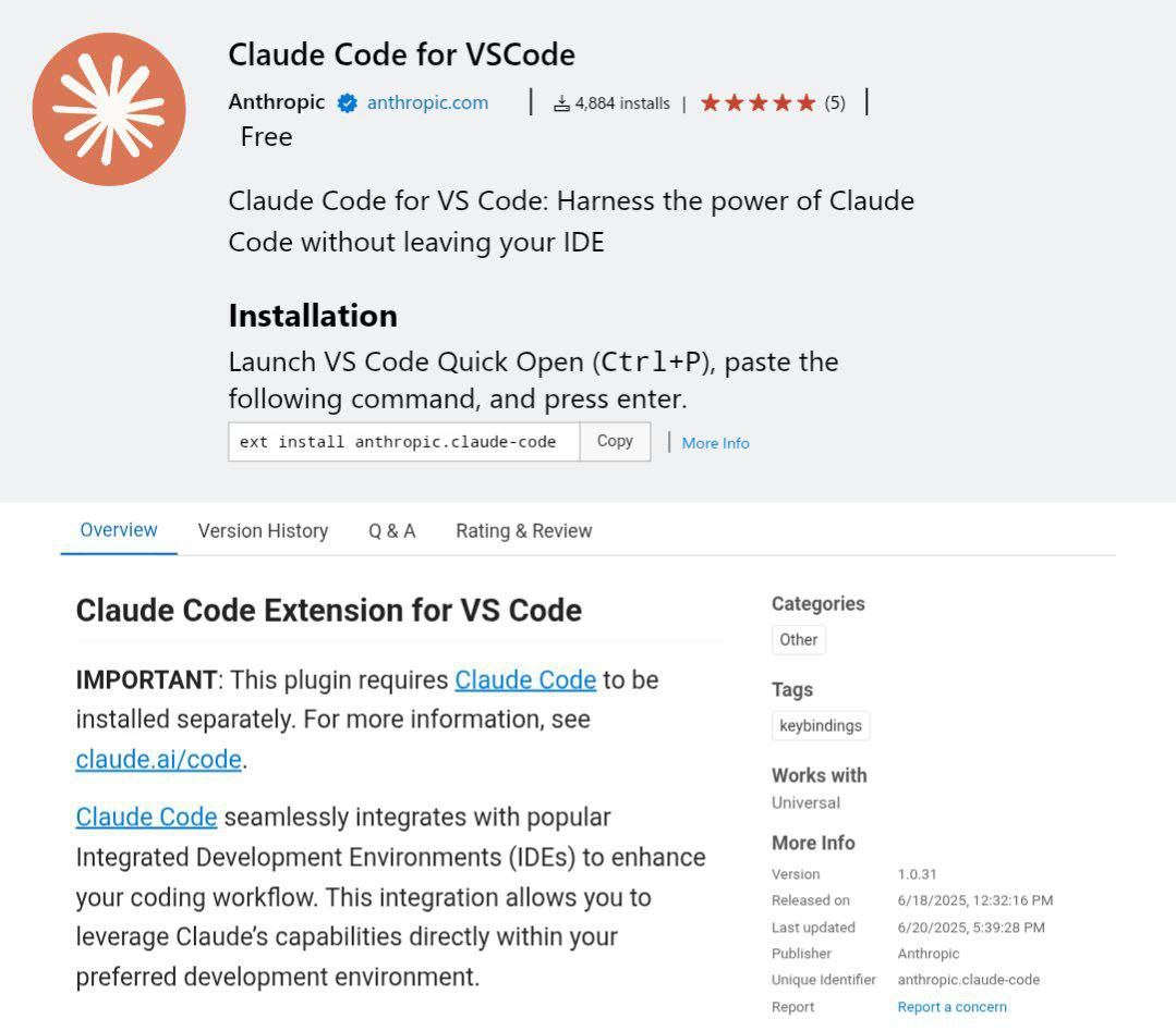 Изображение к новости: Claude Code теперь доступен в VS Code — Anthropic…